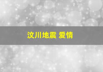 汶川地震 爱情